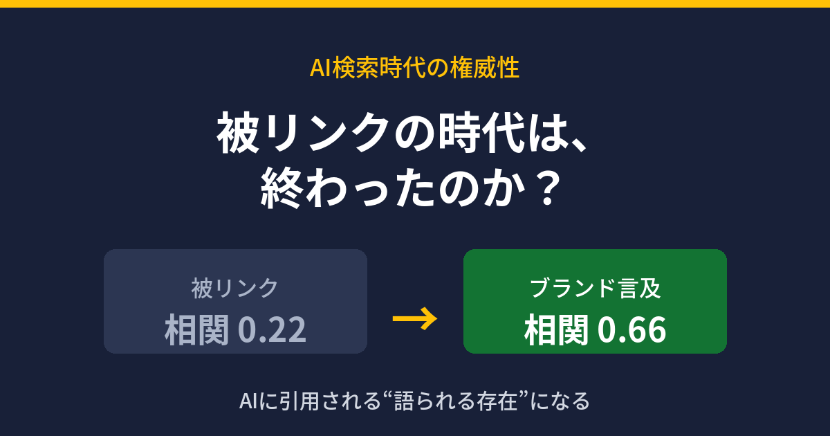 被リンクの時代は終わったのか？ — AIに引用される「ブランドメンション」を、当サイトはこう増やしている
