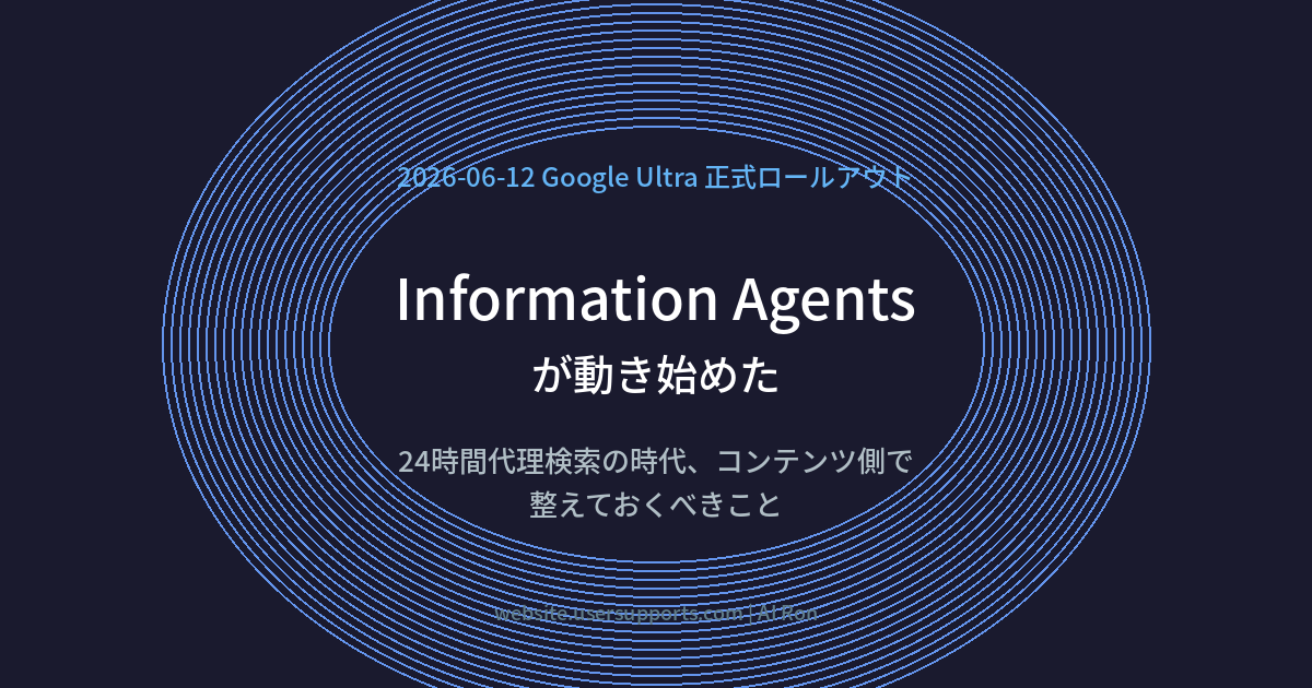 Information Agentsが動き始めた — 24時間代理検索の時代、WEBディレクターが今すべきこと
