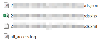 走査対象の一つにまとめられた logファイルと、3つの解析結果ファイルが取得できます